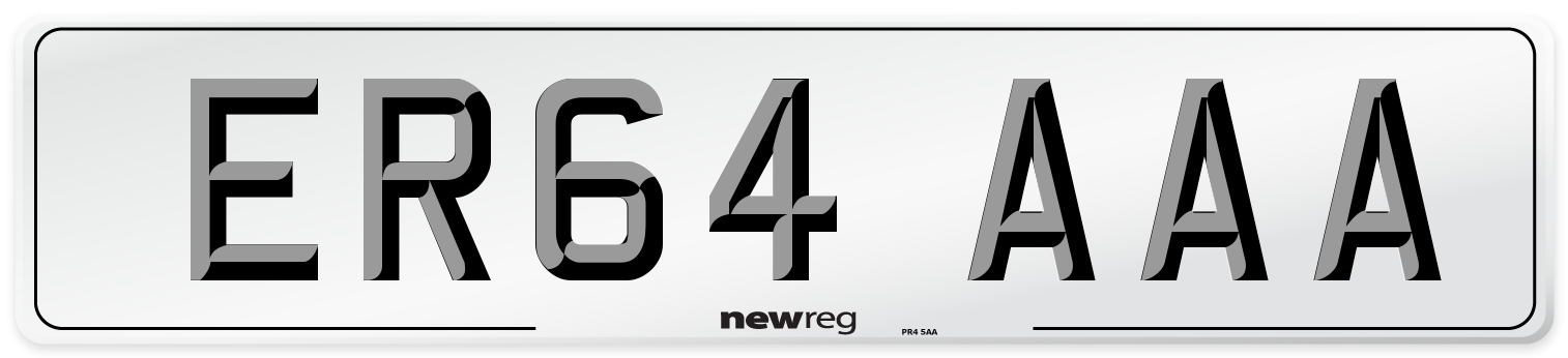 ER64 AAA Number Plate from New Reg